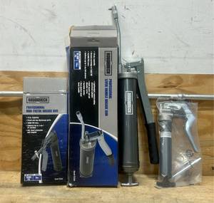 lot 270 image: ROUGHNECK Professional Grease Gun lot of 2