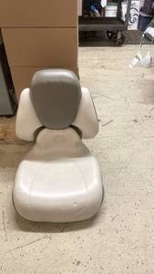 lot 36 image: Gray and White Boat Seat with High Backrest