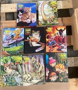 lot 59 image: Lot of 8 Assorted 100-Piece Puzzles by Hoyle