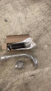 lot 68 image: Motorcycle Exhaust Muffler Kit with Carbon Fiber Finish