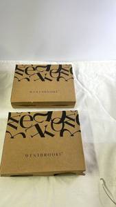 lot 81 image: Pair of Westbrooke 100% Cotton Fitted Twin Sheets Light Beige