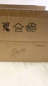 lot 84 image: Unopened 3 Light Brushed Nickel Vanity Fixture in Box