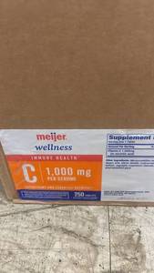 lot 114 image: Meijer Wellness Vitamin C 1000mg 250 Tablets for Immune Health