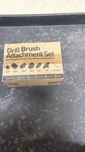 lot 124 image: Drill Brush Attachment Set All Purpose Power Scrubber Cleaning Kit
