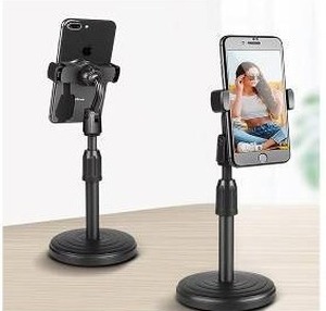 lot 125 image: Set of 2 Adjustable Desk Cell Phone Holders, Fits 3.5-6.7 Inch Devices