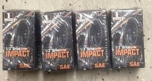 lot 141 image: Set of 4 12 Drive Impact Socket SAE, Unopened