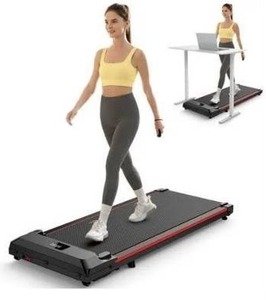 lot 161 image: Starpower Under Desk Walking Pad Treadmill Red Black