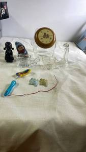 lot 176 image: Assorted Decorative Figurines, Glass Miniatures, and Trinkets Collection