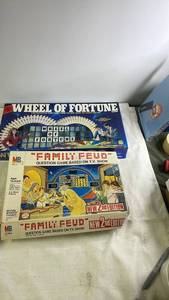 lot 180 image: Vintage Wheel of Fortune and Family Feud Board Games Set