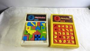 lot 184 image: Vintage Milton Bradley Perfection and Superfection Game Set