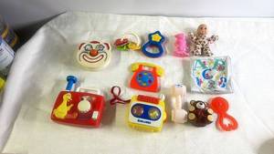 lot 213 image: Collection of Vintage Baby Toys and Rattles