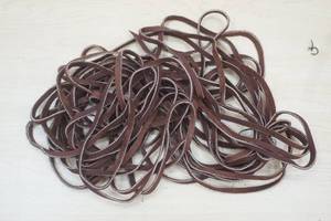 lot 100 image: Leather Strips (Dark Brown)