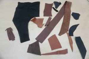 lot 101 image: Leather Pieces (variety of colors)