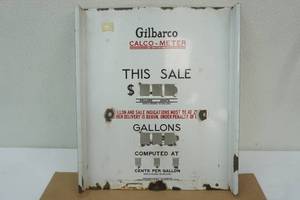 lot 112 image: Vintage Gilbarco Calco-Meter Gas Pump Face Cover