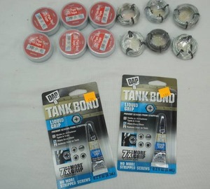 lot 166 image: Pipe Seal Tape (6ct) , Mechanics Wire (6ct) & DAP Thread Locker NEW (2ct)