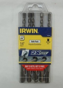 lot 201 image: NEW IRWIN 5 Piece 14 Drill Bits NEW