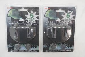 lot 208 image: 5 LED Cap Light NEW IN PACKAGE (2ct)