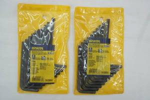 lot 211 image: IRWIN (2ct) Short Arm Hex Key Sets (10 in each package)