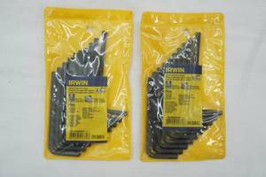 lot 212 image: IRWIN (2ct) Short Arm Hex Key Sets (10 in each package)
