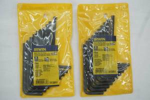 lot 214 image: IRWIN (2ct) Short Arm Hex Key Sets (10 in each package)