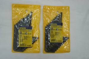 lot 215 image: IRWIN (2ct) Short Arm Hex Key Sets (10 in each package)