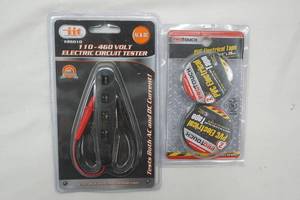lot 218 image: NEW 110-460 Volt Electrical Circuit Tester & PV Electrical Tape