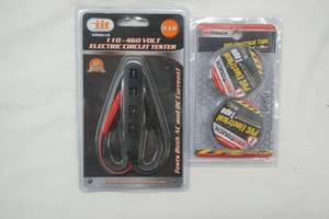 lot 221 image: NEW 110-460 Volt Electrical Circuit Tester & PV Electrical Tape