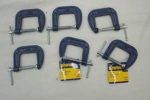 lot 270 image: IRWIN C-Clamps (6ct) 1-12 NEW