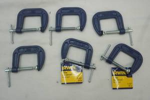 lot 271 image: IRWIN C-Clamps (6ct) 1-12 NEW