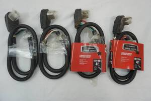lot 313 image: (4ct) Power Supply Extension Cords. 4 Conductor Grounded Dryer Cord Repair Kits