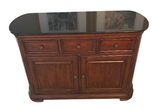 lot 4R image: DR - Granite Top Sideboard Buffet Server Cabinet