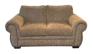 lot 12R image: LL - Broyhill Upholstered Loveseat with Nailhead Trim