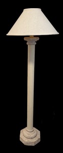 lot 19R image: LL - Vintage Floor Lamp with Stone Style Base