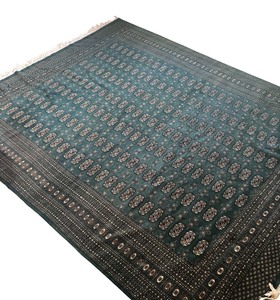 lot 25R image: LR - Royal Bukhara Style Dark Teal Large Area Rug