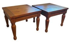 lot 37R image: LL - Pair of Vintage Wood Side Tables
