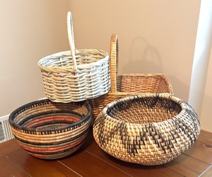 lot 81R image: LL - Collection of 4 Woven Baskets in Varied Styles and Sizes