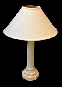 lot 92R image: LL - Table Lamp with Stone Style Base