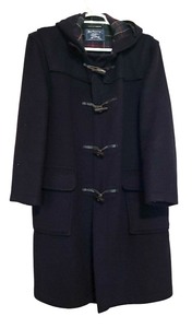 lot 122R image: LL - Burberrys Black Wool Duffle Coat with Hood