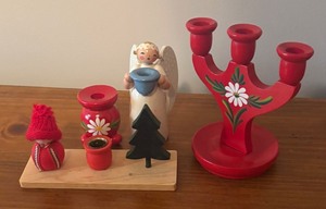 lot 184R image: LL - Scandinavian and German Wooden Candleholders Collection
