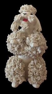 lot 189R image: LL - Vintage Porcelain Spaghetti Poodle Figurine