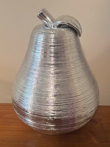 lot 190R image: LL - Shimmering Silver Pear Decor