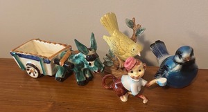 lot 193R image: LL - Collection of 4 Vintage Ceramic Figurines by Goebel and More