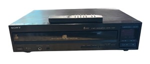 lot 201R image: LR - Sony CDP-C305 5-Disc Compact Disc Player with Remote