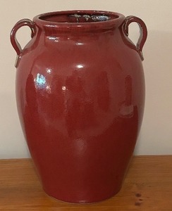lot 43C image: LL - 14 Inch Decorative Conn Crockery Barley Urn with Handles
