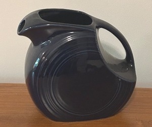 lot 53C image: LL - Fiesta USA Dark Blue Ceramic Pitcher