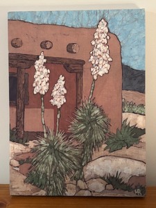 lot 70C image: LL - Harriet M. Rein Batik Art Yuccas in the Courtyard