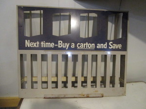 lot 61 image: Vintage Cigarette Rack 26x21x3