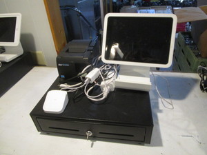 lot 63 image: Square POS System wiPad Swipe Stand, Chip Reader, Cash Drawer & Receipt Printer