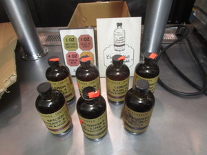 lot 140 image: (7) 8oz Sweet Haven Mixed Drink Tonic (4) Lemon Basil & Lavender (1) Spiced Cherry & Orange (1) Ginger Lime & Peppercorn (1) Blueberry Mint & Black Tea