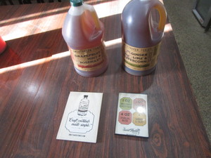 lot 151 image: 2gal Sweet Haven Mixed Drink Tonic 1gal Grapefruit Mint & Rosemary 1gal Ginger Lime & Peppercorn